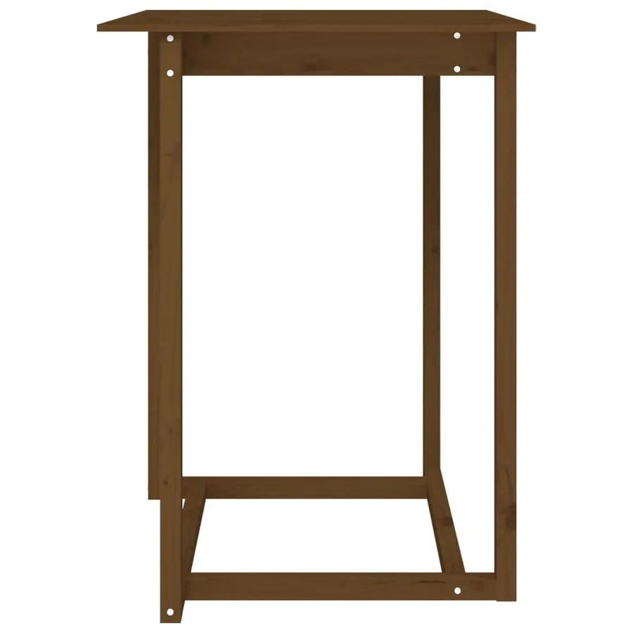 Table de bar Marron miel 80x80x110 cm Bois massif de pin - 3