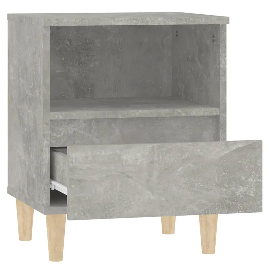 Tables de chevet 2 pcs Gris béton 40x35x50 cm - 8