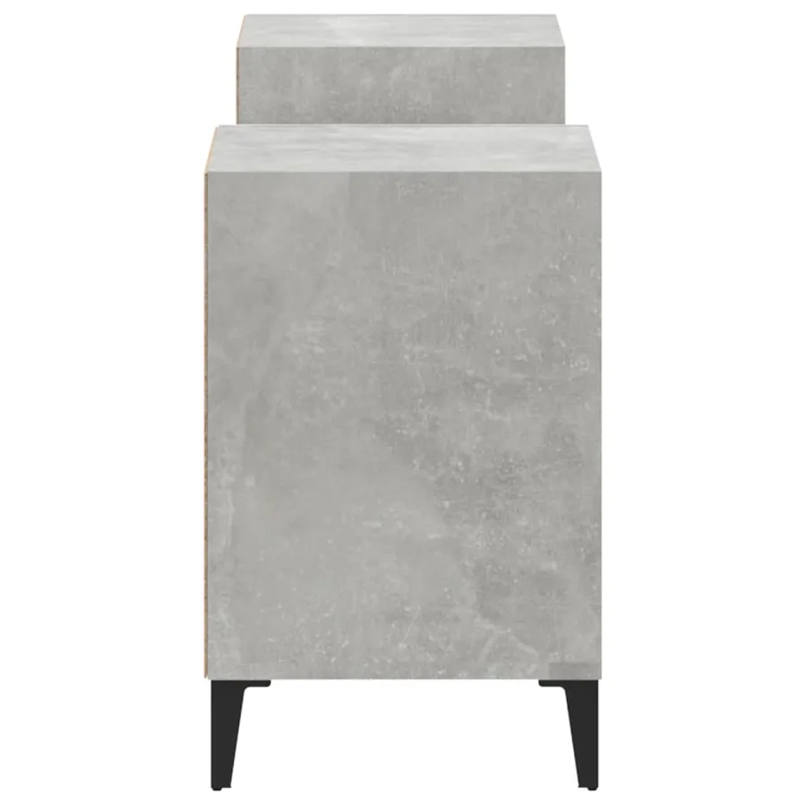 Meuble TV Gris béton 160x35x55 cm Bois d'ingénierie - 7
