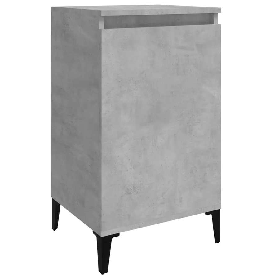 Tables de chevet 2 pcs gris béton 40x35x70 cm bois d'ingénierie - 5