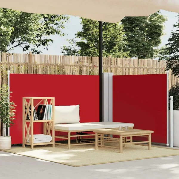 Auvent latéral rétractable Rouge 100 x 600 cm