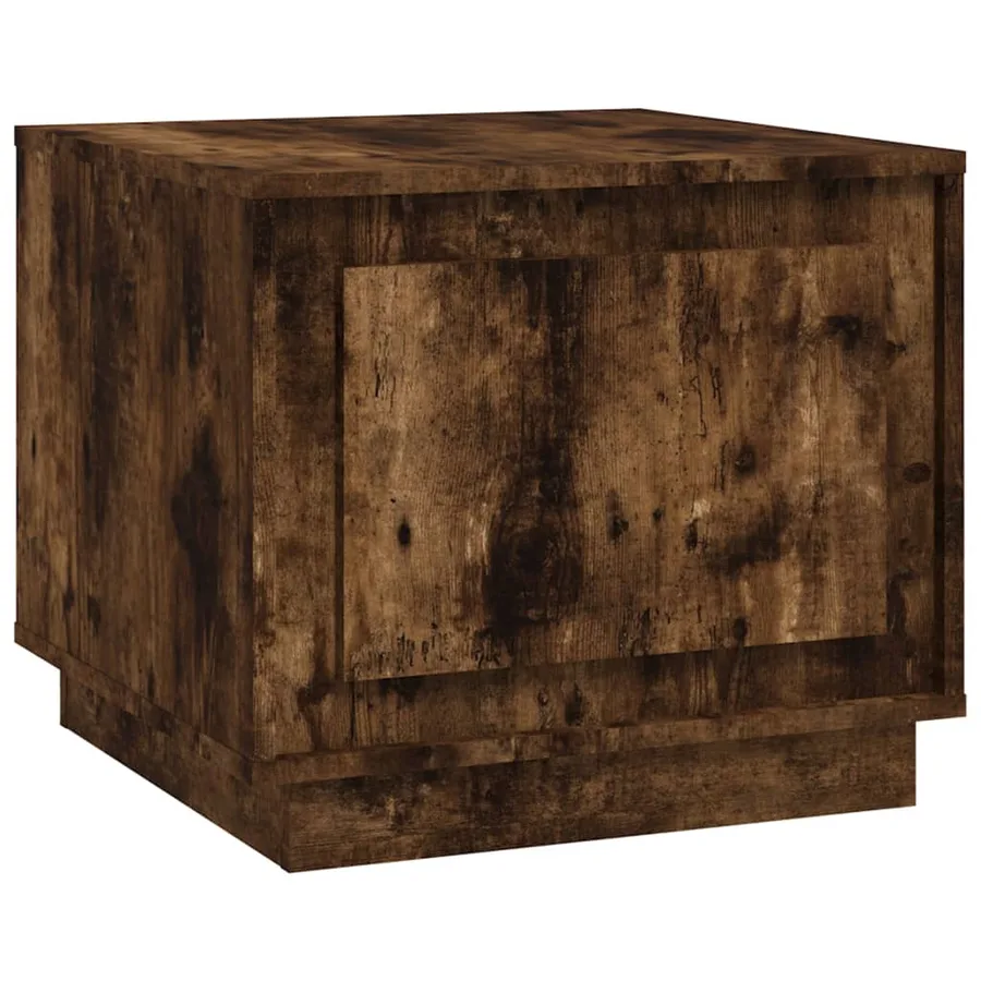 Table basse chêne fumé 51x50x44 cm bois d'ingénierie - 2