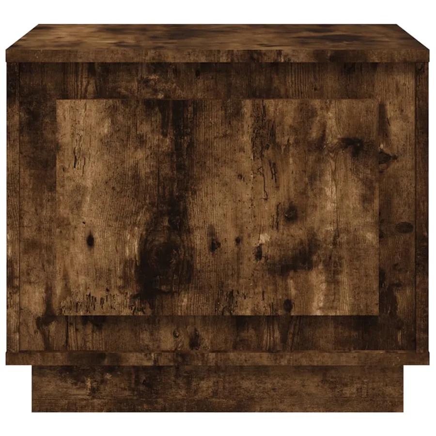 Table basse chêne fumé 51x50x44 cm bois d'ingénierie - 5
