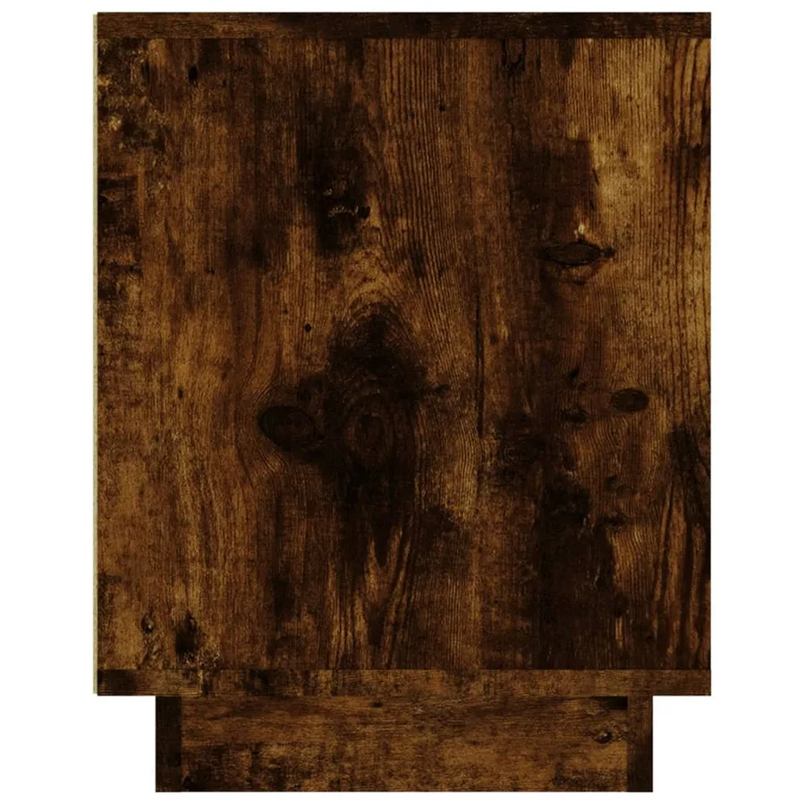 Meuble TV chêne fumé 102x35x45 cm bois d'ingénierie - 8