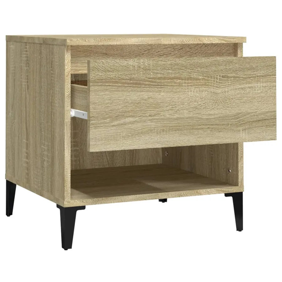 Tables d'appoint 2 pcs Chêne sonoma 50x46x50 cm Bois ingénierie - 8