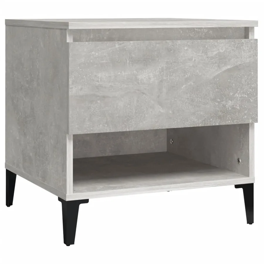 Tables d'appoint 2 pcs Gris béton 50x46x50 cm Bois d'ingénierie - 6