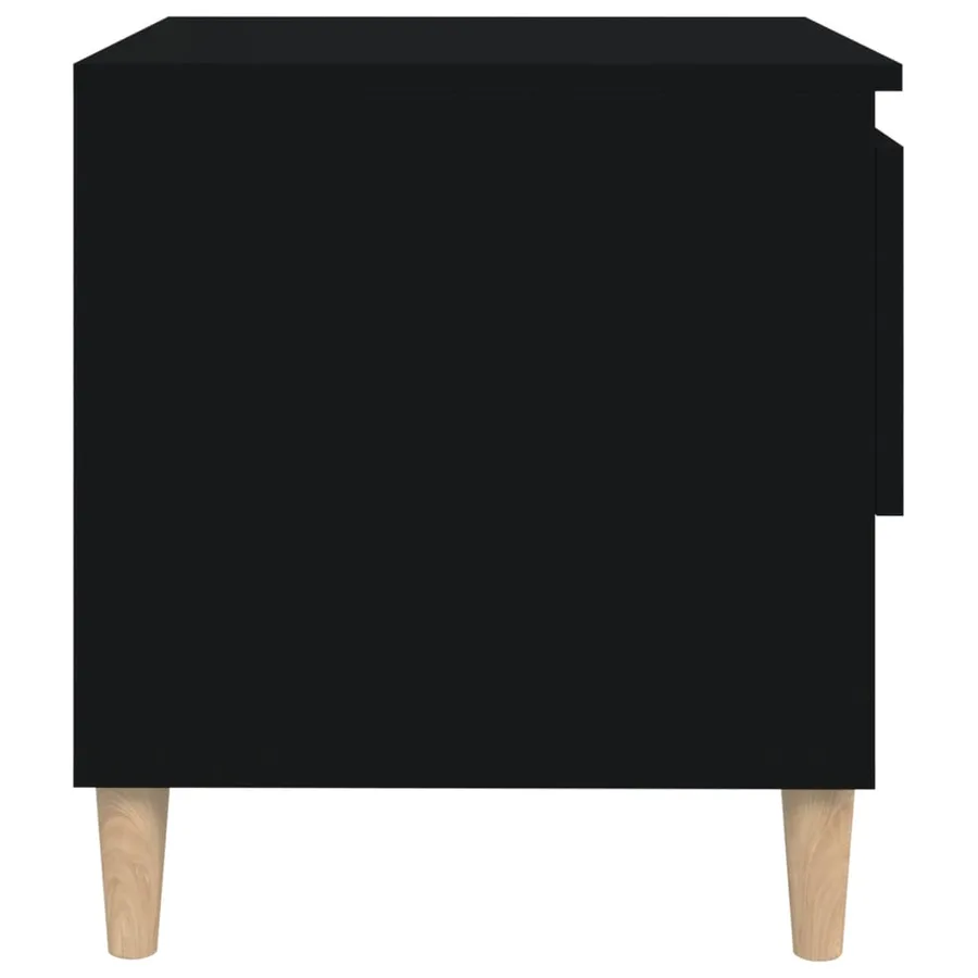Table de chevet Noir 50x46x50 cm Bois d’ingénierie - 6