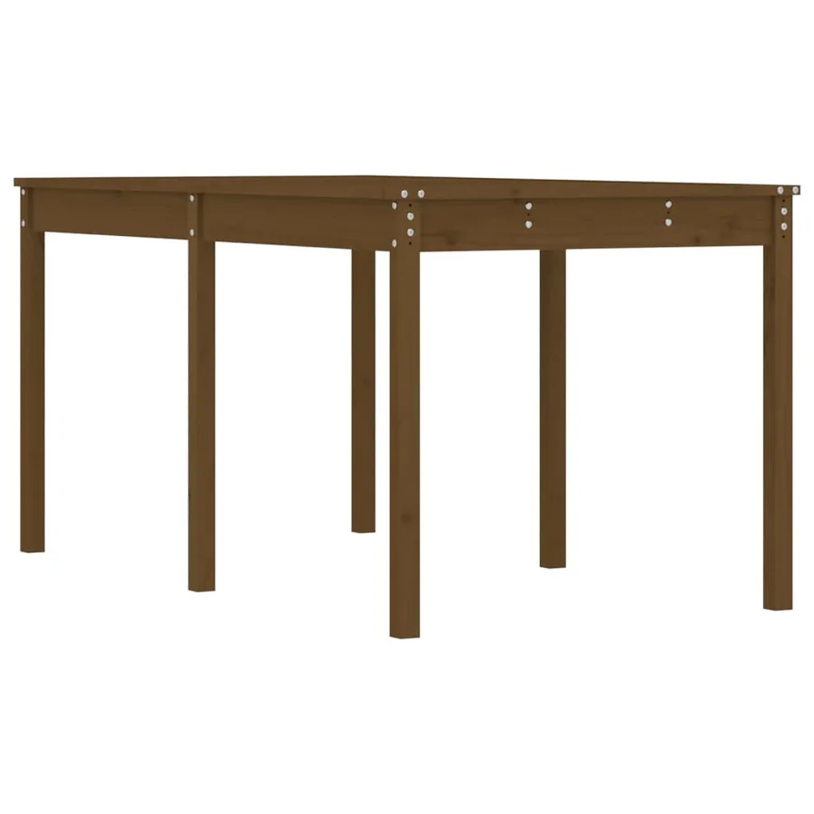 Table de jardin marron miel 159,5x82,5x76 cm bois massif de pin - 2