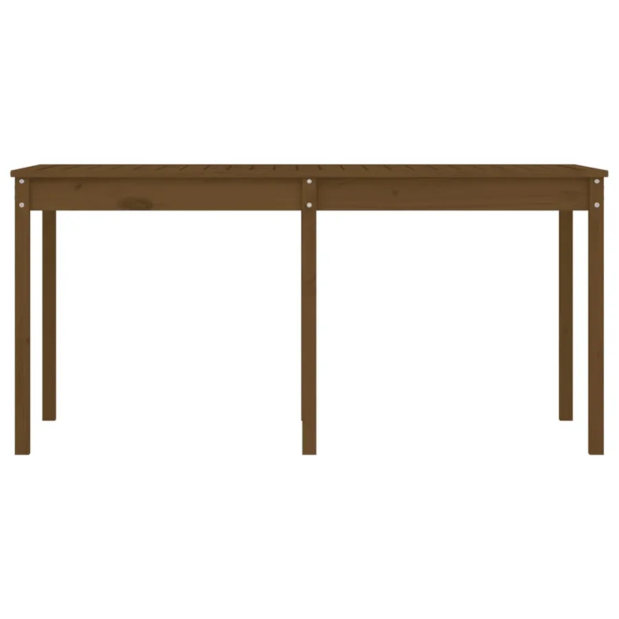 Table de jardin marron miel 159,5x82,5x76 cm bois massif de pin - 5
