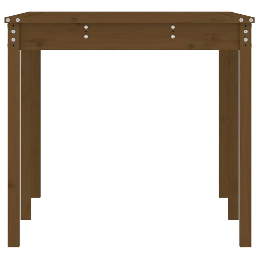 Table de jardin marron miel 159,5x82,5x76 cm bois massif de pin - 6