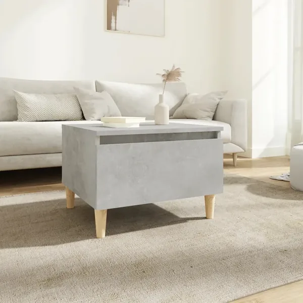 Table d'appoint Gris béton 50x46x35 cm Bois d'ingénierie