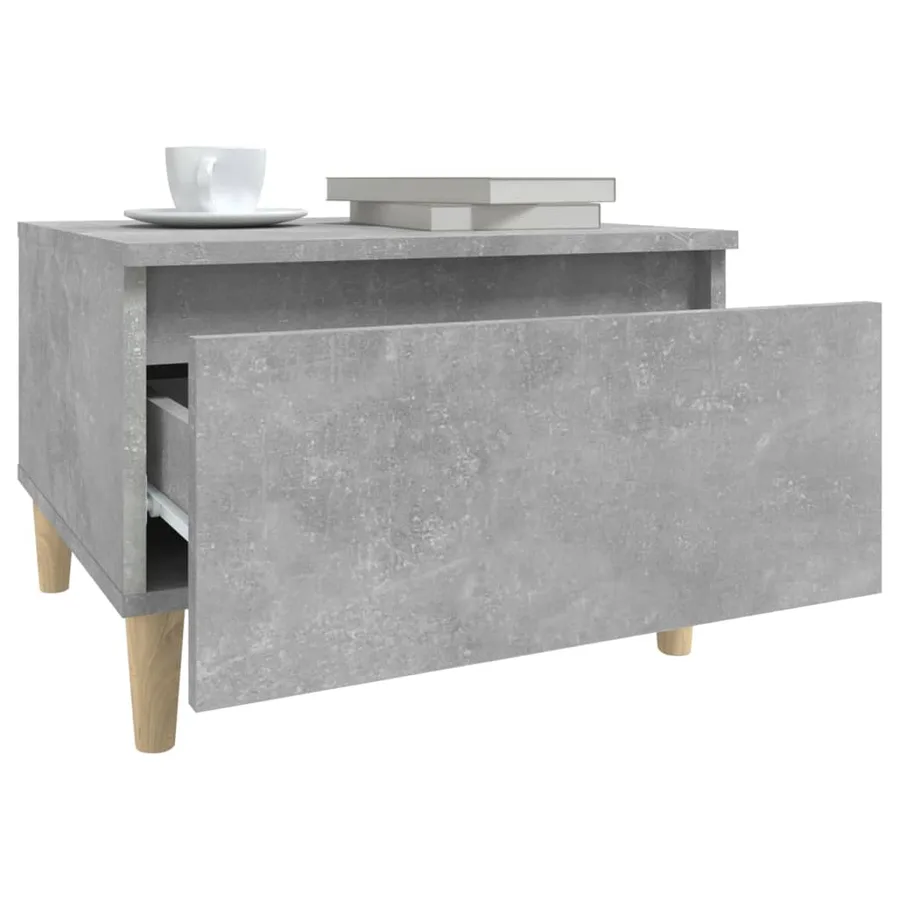 Table d'appoint Gris béton 50x46x35 cm Bois d'ingénierie - 5