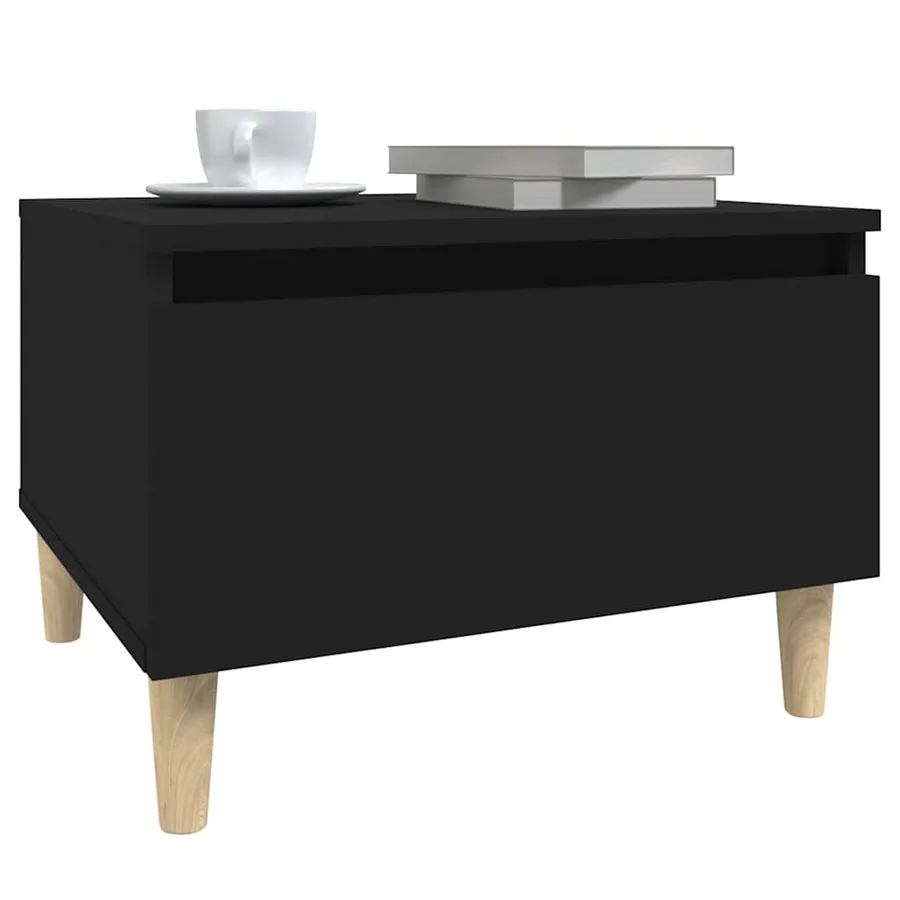 Tables d'appoint 2 pcs Noir 50x46x35 cm Bois d'ingénierie - 5