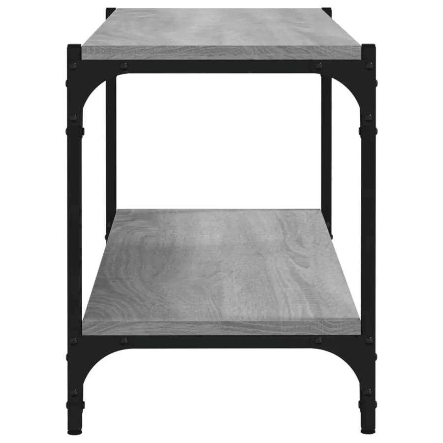 Meuble TV Sonoma gris 80x33x41 cm Bois d'ingénierie et acier - 5