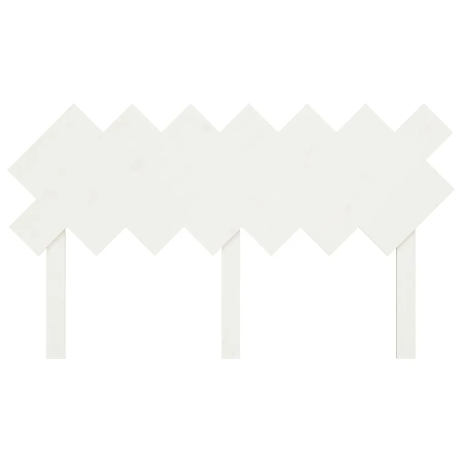 Tête de lit Blanc 151,5x3x81 cm Bois massif de pin - 4