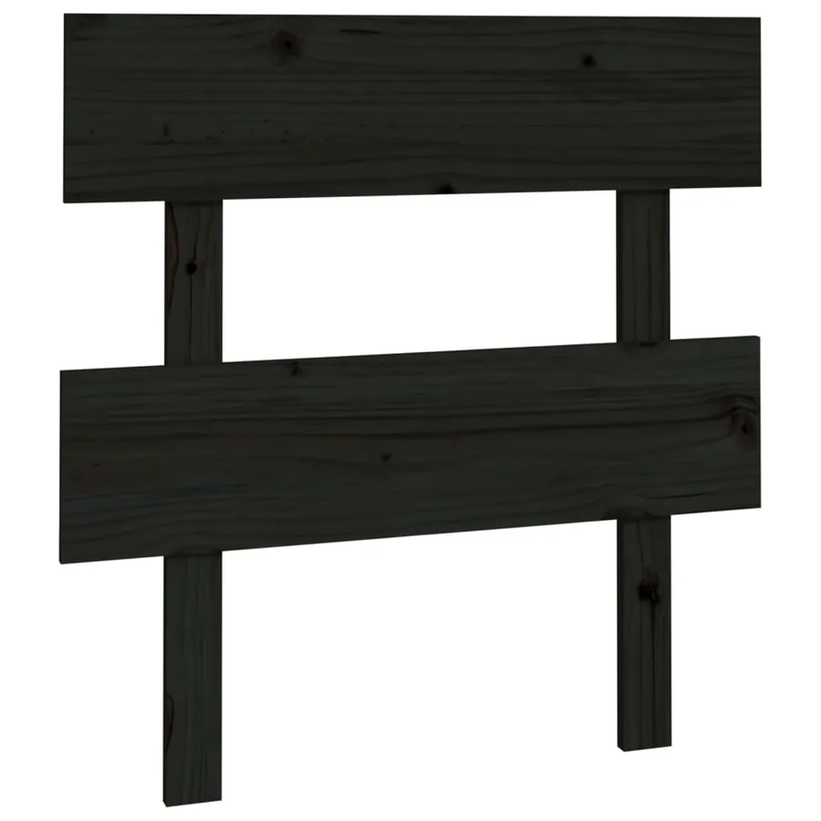 Tête de lit Noir 103,5x3x81 cm Bois massif de pin - 2