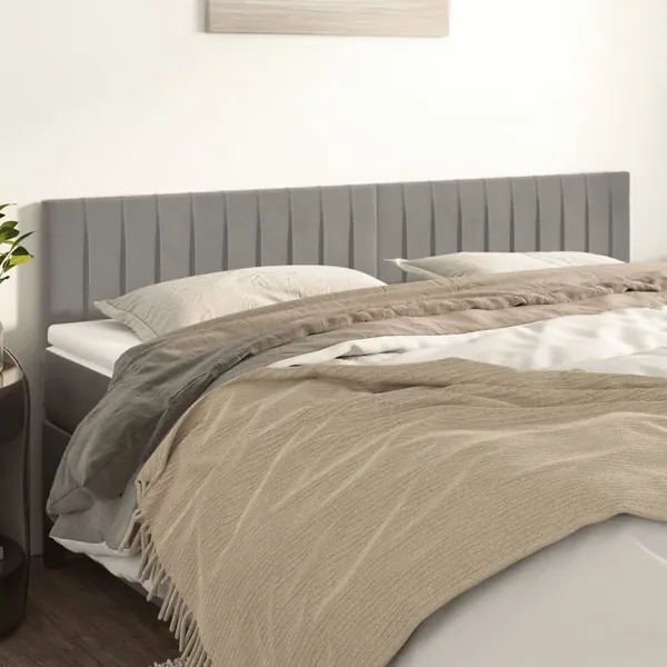 Têtes de lit Gris clair 160x5x78/88 cm Velours