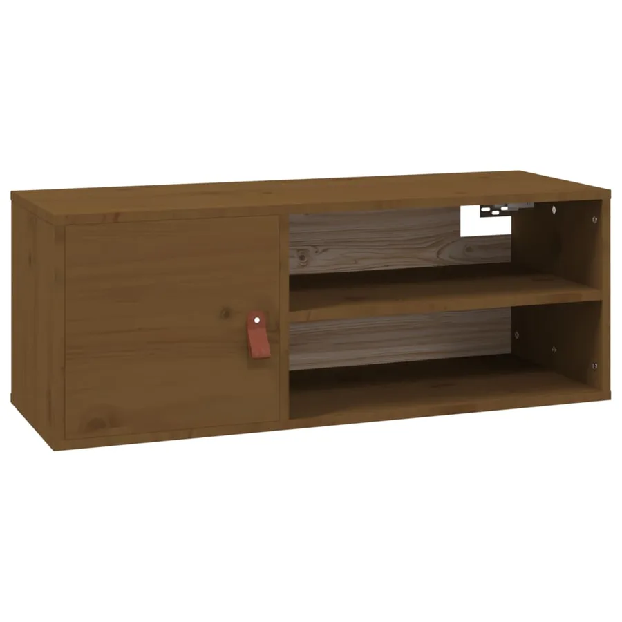 Armoires murales 2 pcs Marron miel 80x30x30 cm Bois Pin massif - 6