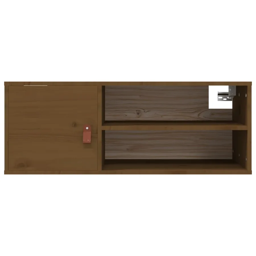 Armoires murales 2 pcs Marron miel 80x30x30 cm Bois Pin massif - 7