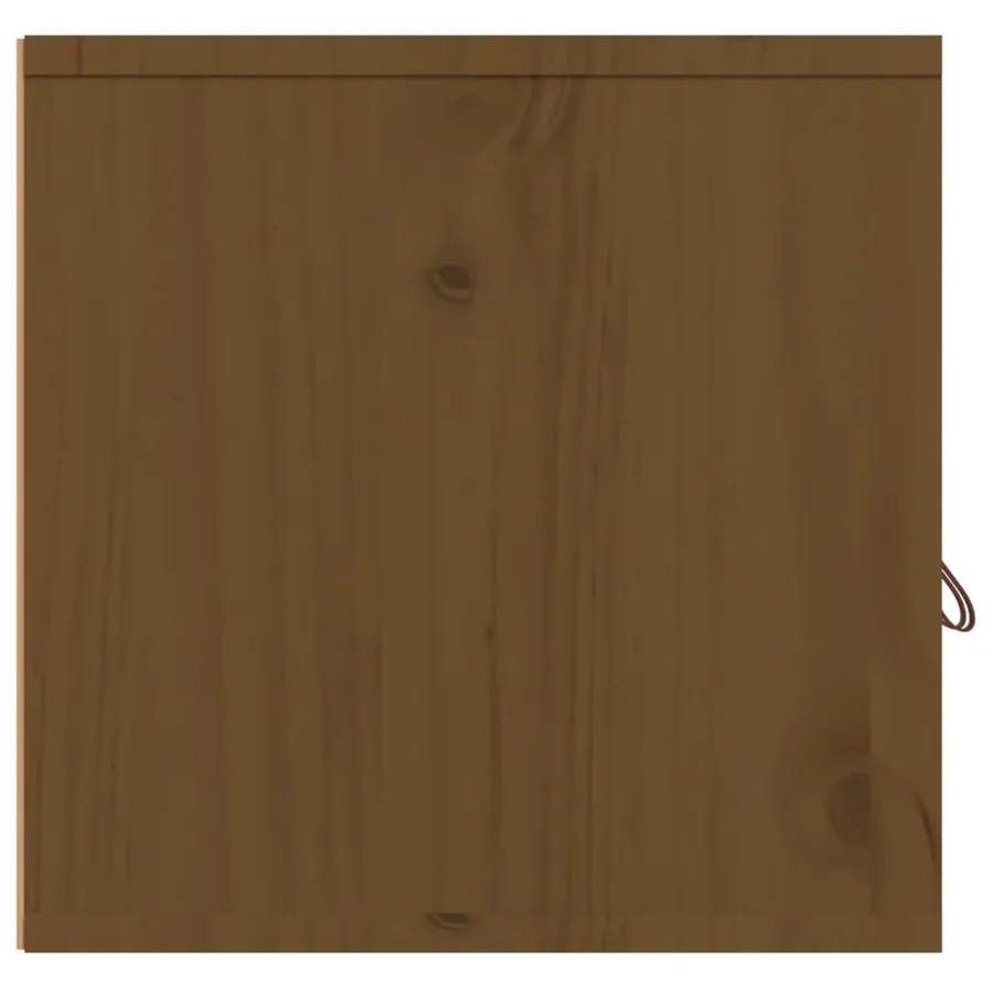 Armoires murales 2 pcs Marron miel 80x30x30 cm Bois Pin massif - 9
