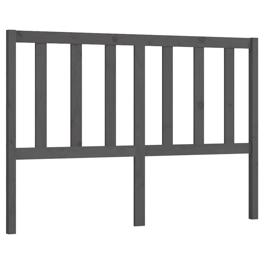 Tête de lit Gris 126x4x100 cm Bois massif de pin - 2