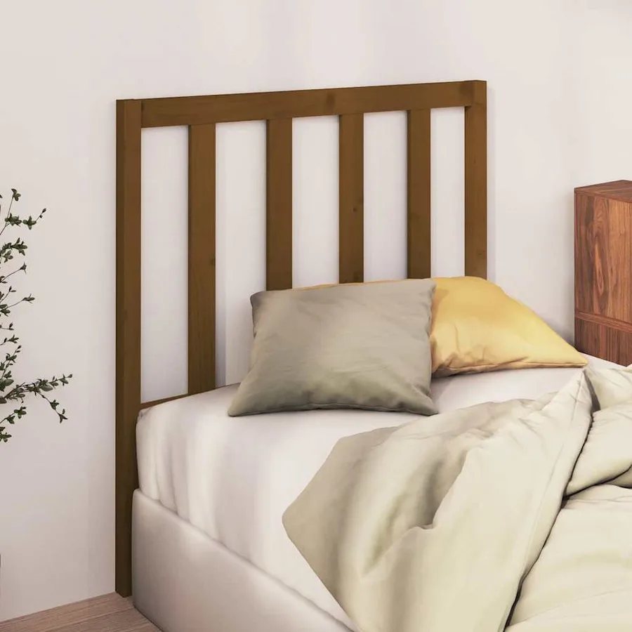 Tête de lit Marron miel 81x4x100 cm Bois massif de pin - 3