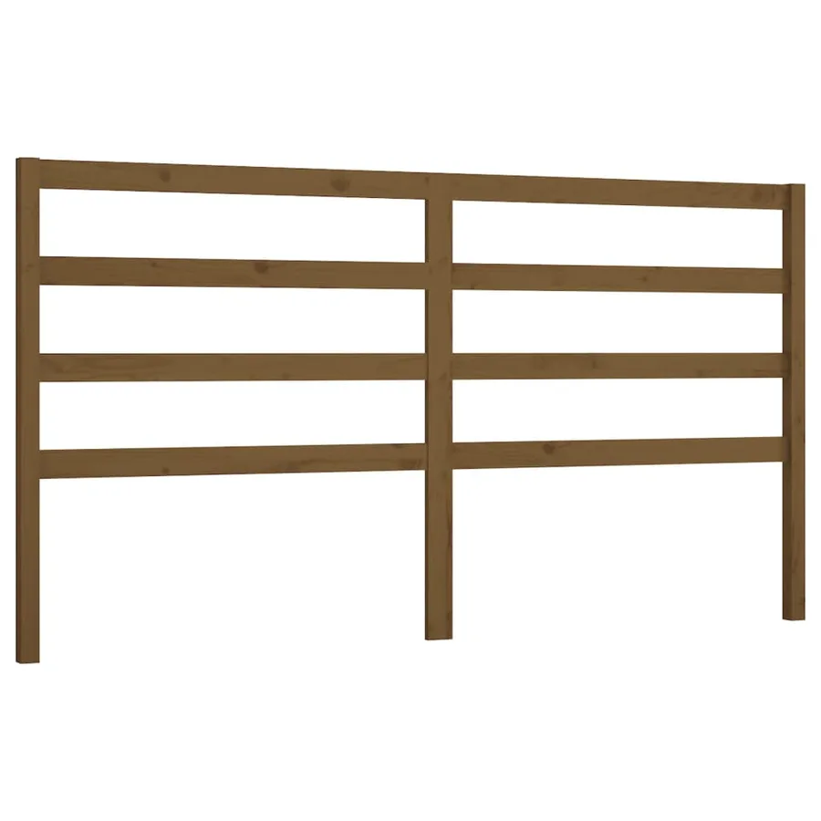 Tête de lit Marron miel 206x4x100 cm Bois massif de pin - 2