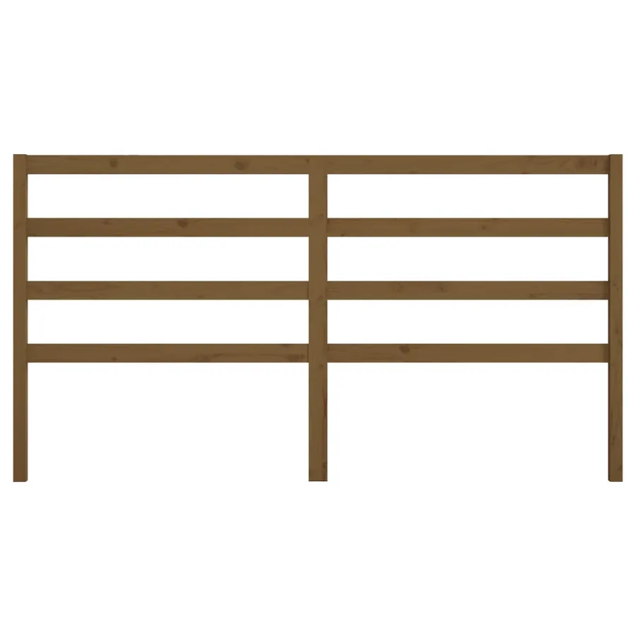 Tête de lit Marron miel 206x4x100 cm Bois massif de pin - 4