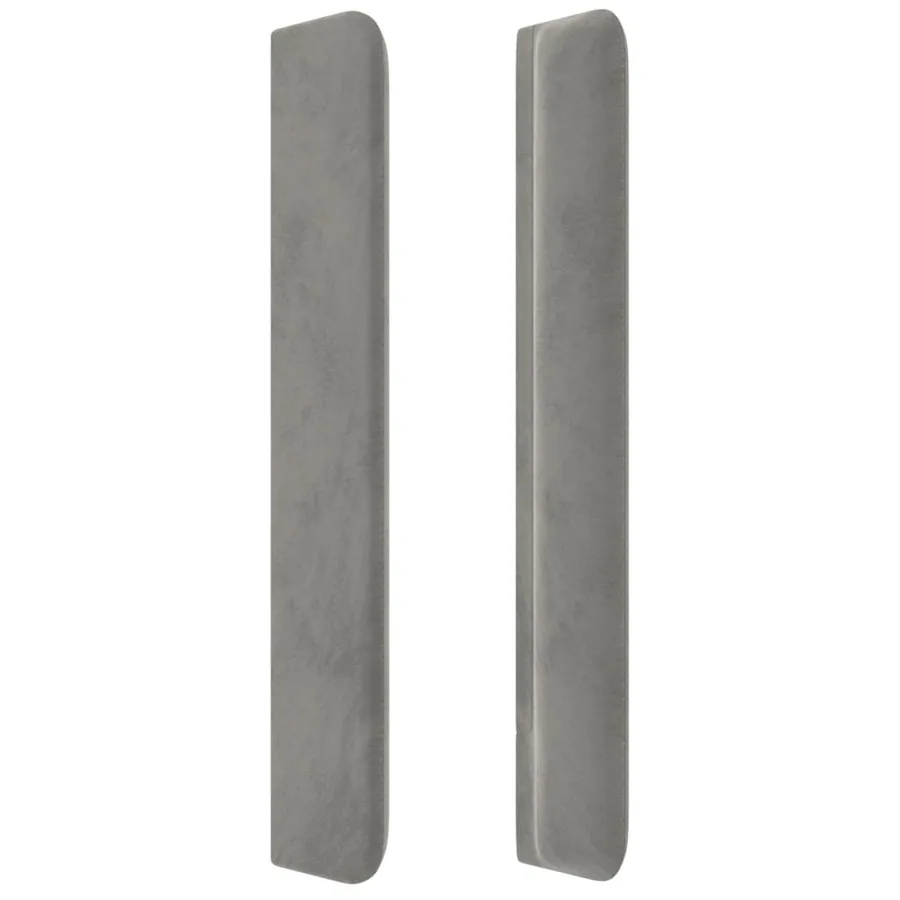 Tête de lit avec oreilles Gris clair 83x16x118/128 cm Velours - 4