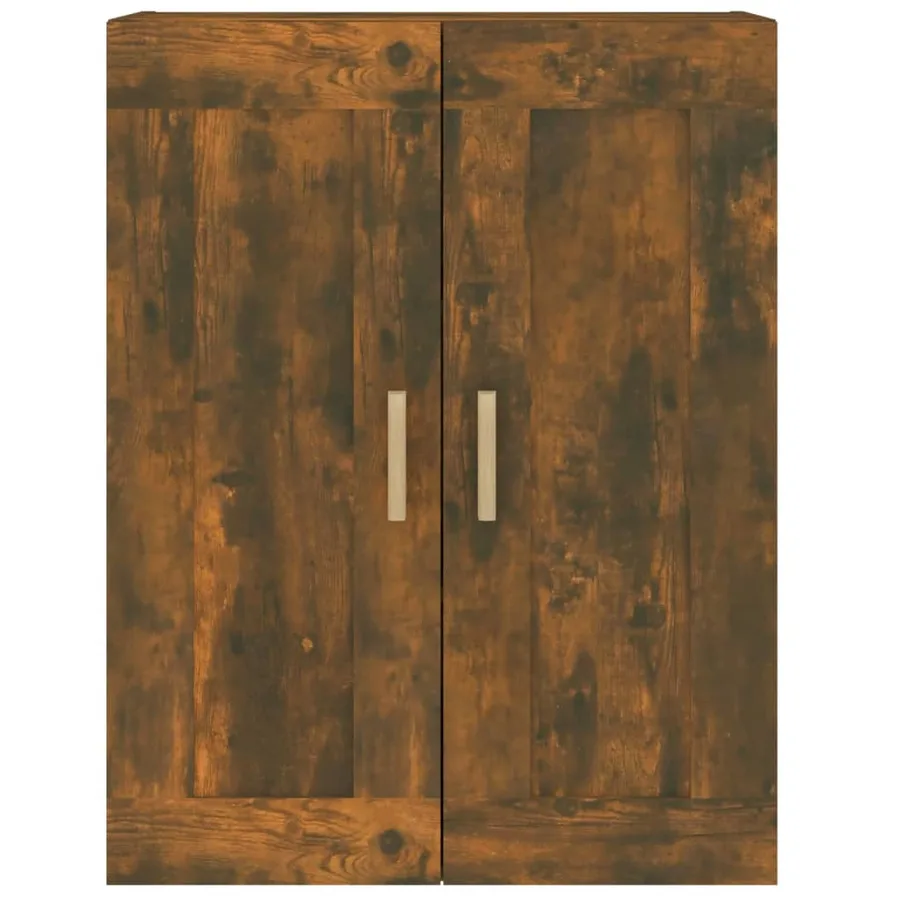 Armoire murale chêne fumé 69,5x32,5x90 cm bois d'ingénierie - 5