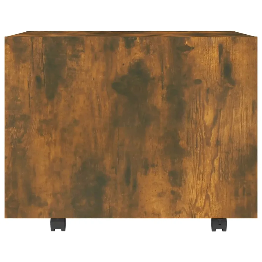 Table basse chêne fumé 55x55x40 cm bois d'ingénierie - 7