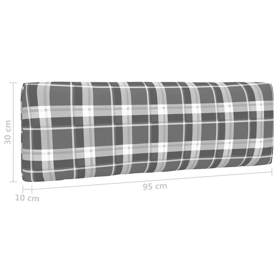 Salon de jardin palette 6pcs avec coussins Bois de pin imprégné - 12