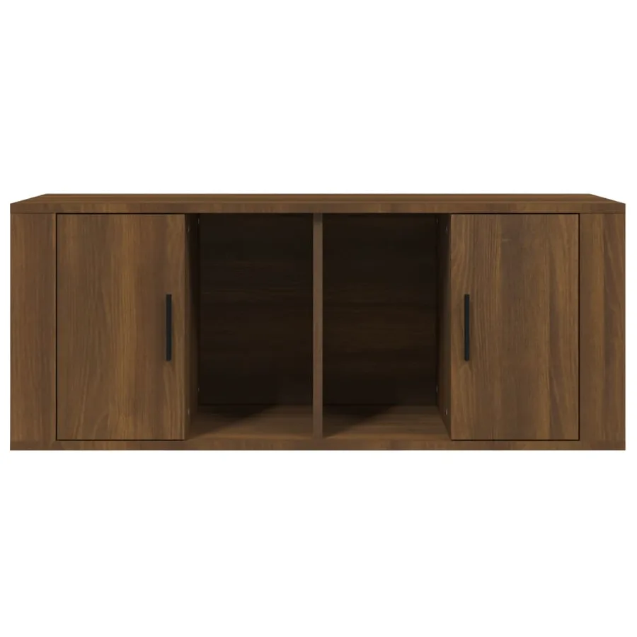 Meuble TV Chêne marron 100x35x40 cm Bois d'ingénierie - 5