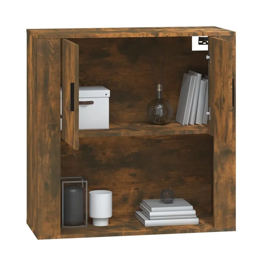 Armoire murale Chêne fumé 80x33x80 cm Bois d'ingénierie - 10