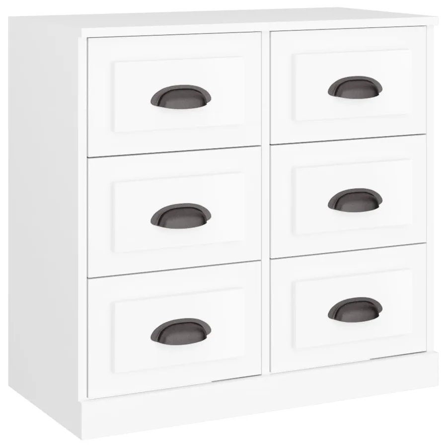 Buffet blanc 70x35,5x67,5 cm bois d'ingénierie - 2