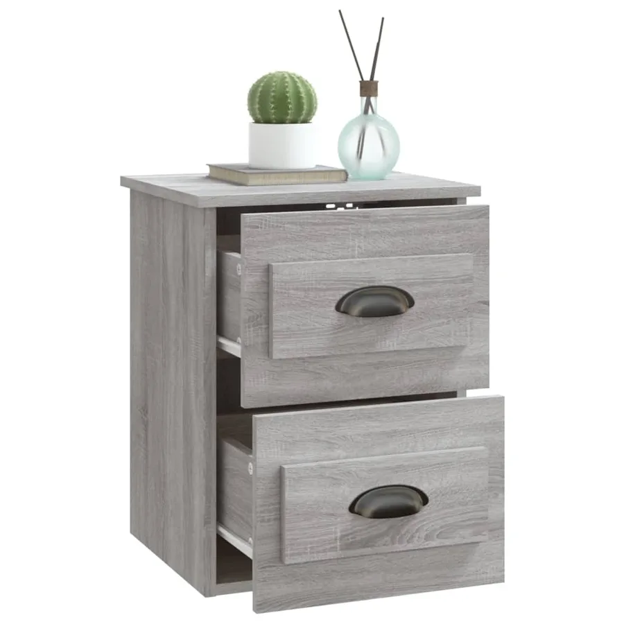 Tables de chevet murales 2 pcs sonoma gris 41,5x36x53 cm - 6