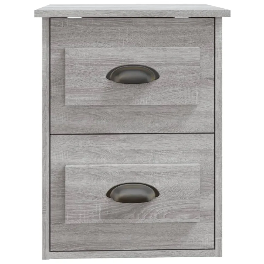 Tables de chevet murales 2 pcs sonoma gris 41,5x36x53 cm - 9