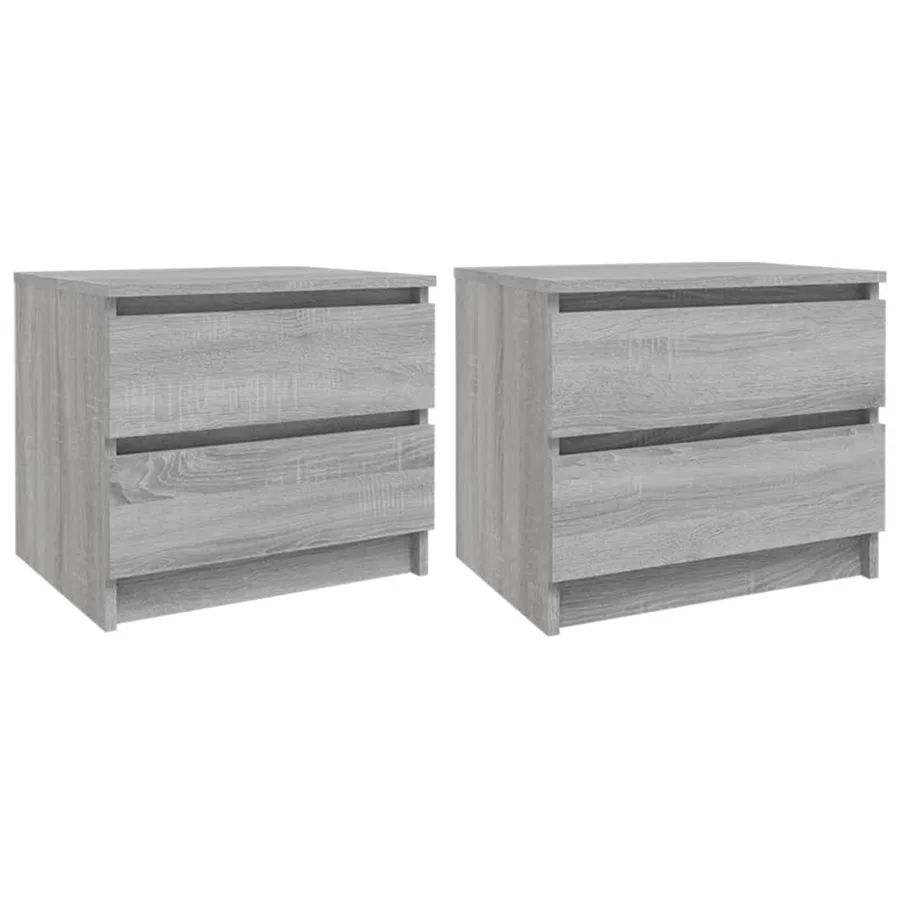 Tables de chevet 2 pcs Sonoma gris 50x39x43,5cm Bois ingénierie - 2