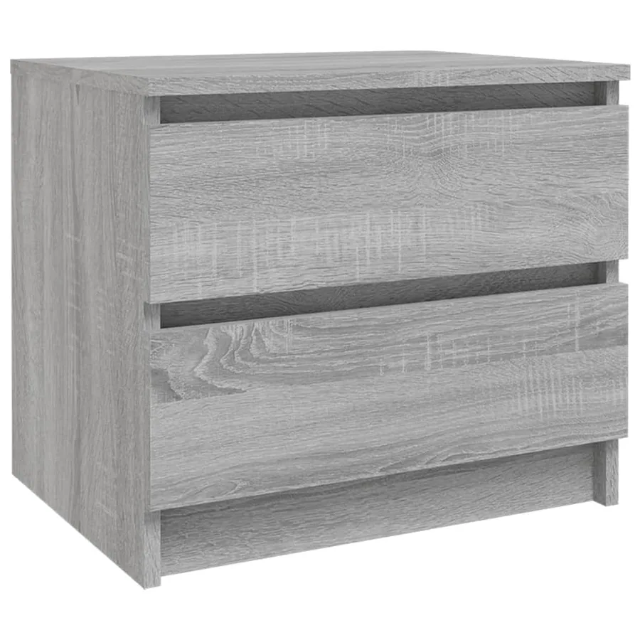Tables de chevet 2 pcs Sonoma gris 50x39x43,5cm Bois ingénierie - 3