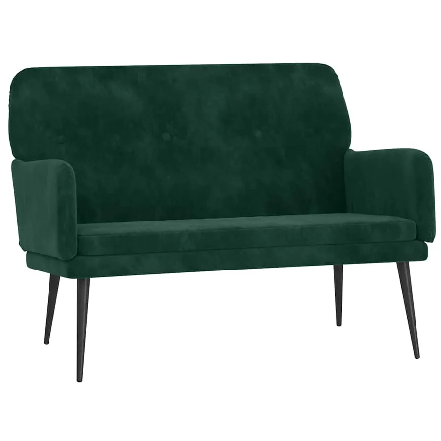 Banc Vert foncé 108x79x79 cm Velours - 2