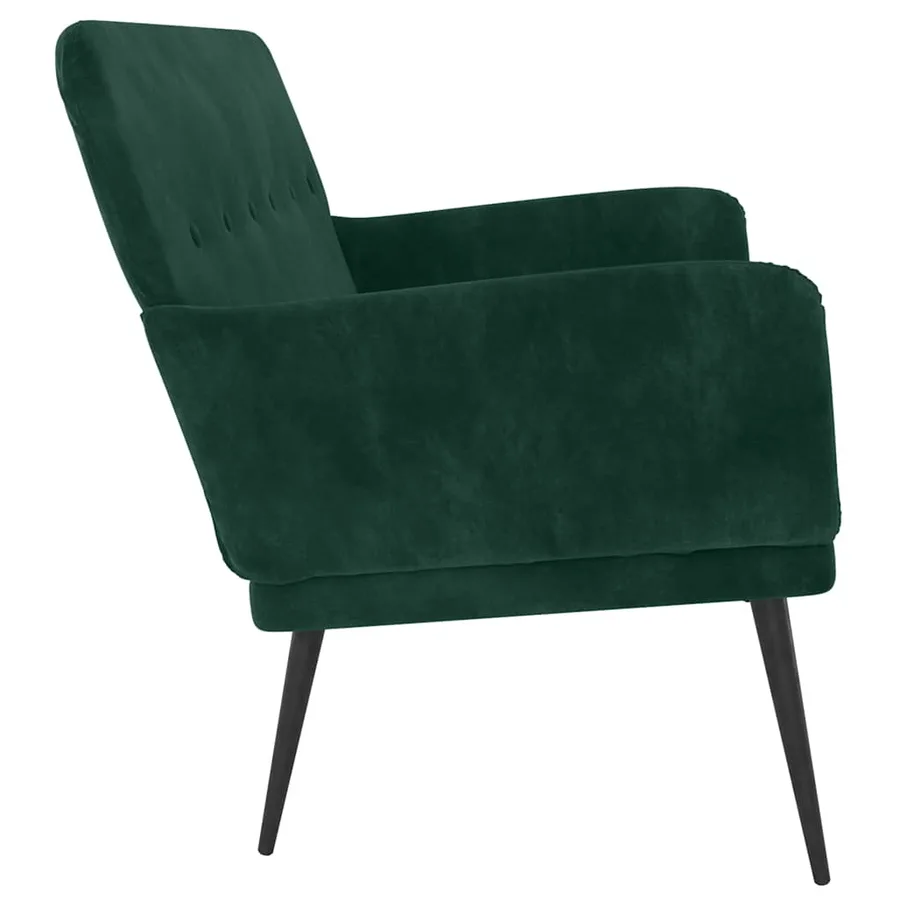 Banc Vert foncé 108x79x79 cm Velours - 4