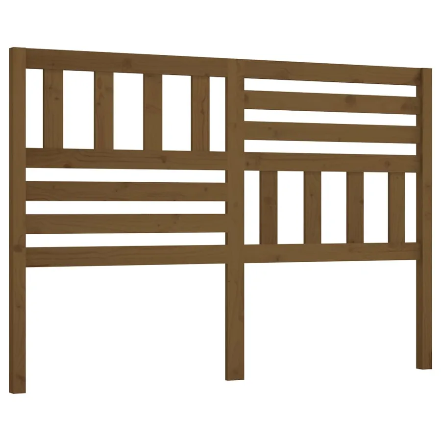 Tête de lit Marron miel 146x4x100 cm Bois massif de pin - 2