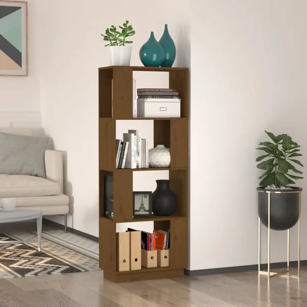 Bibliothèque/Séparateur de pièce Marron miel 51x25x132 cm Pin