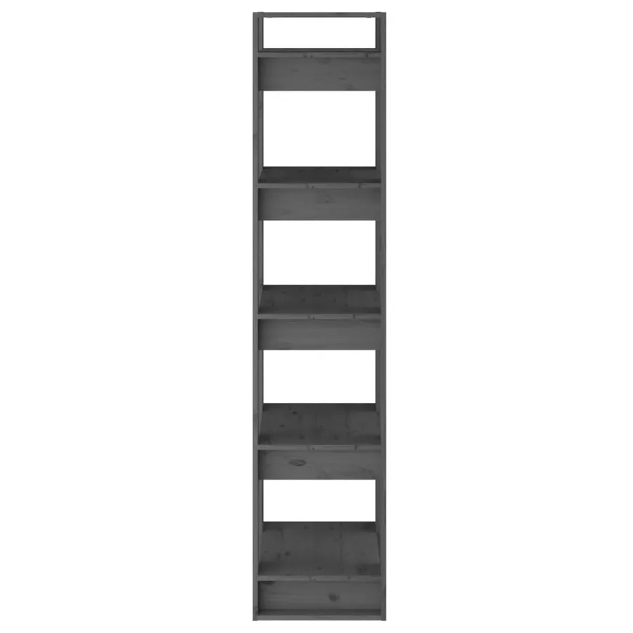 Bibliothèque/Séparateur de pièce Gris 41x35x160 cm Pin massif - 6