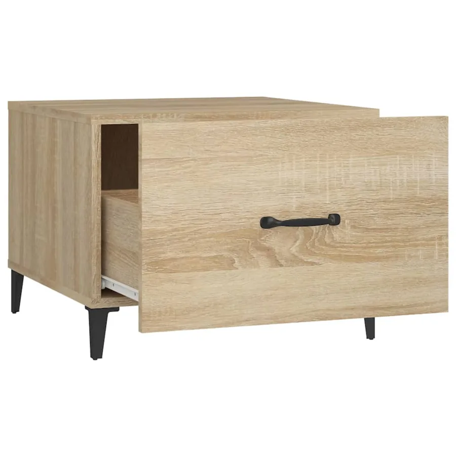 Tables basses avec pieds en métal 2 pcs Chêne sonoma 50x50x40cm - 9