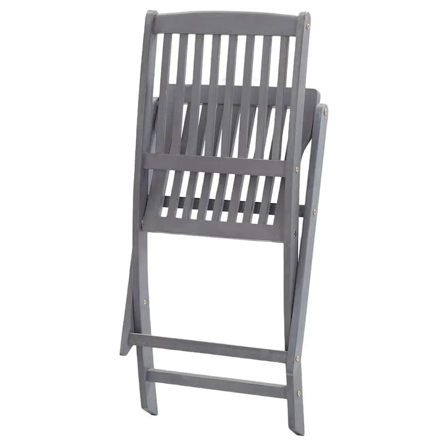 Chaises pliables d'extérieur lot de 8 et coussins Bois d'acacia - 4
