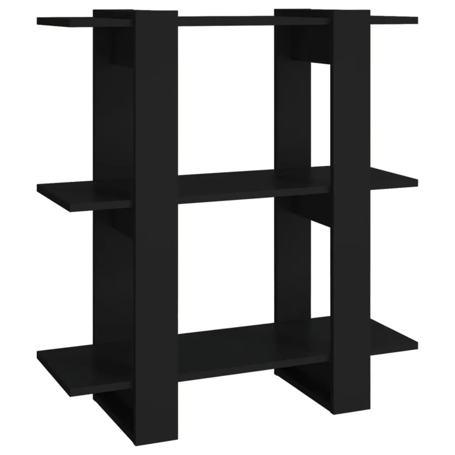 Bibliothèque/Séparateur de pièce Noir 80x30x123,5 cm - 2