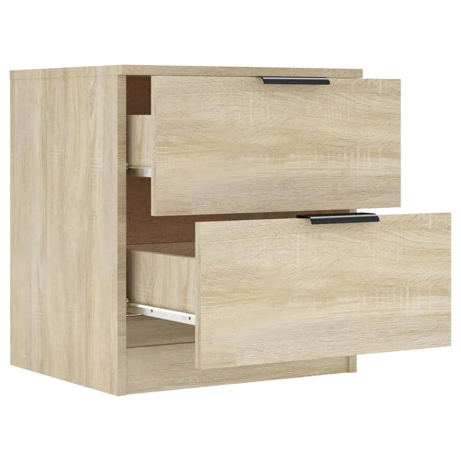 Tables de chevet 2 pcs Chêne Sonoma Bois d'ingénierie - 7