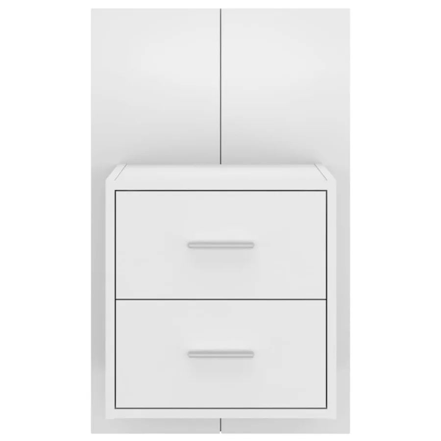 Table de chevet murale Blanc brillant - 4