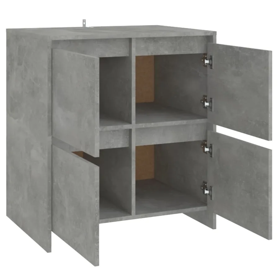 Buffet Gris béton 70x41x75 cm Bois d'ingénierie - 5